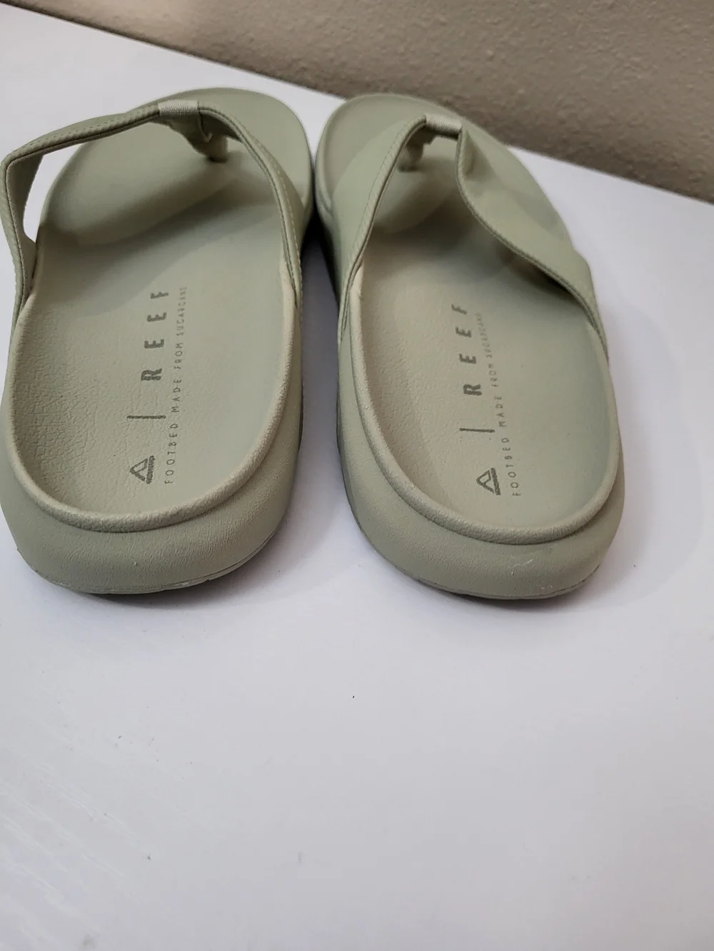 Reef Sierra Flip Flop Thong Sandal Platform Men's Size 12 Sea Foam Green Unisex